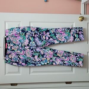 Lilly Pulitzer Floral Skinny Pants - Pink, Purple, Green